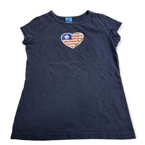 Patriotic sequin heart shirt M7/8